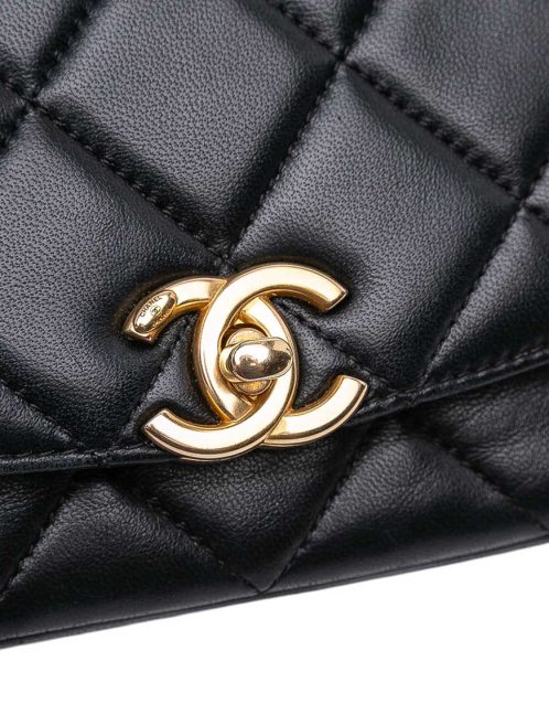 Chanel Timeless Medium Square Lamb Black Closing System | Sell your designer bag