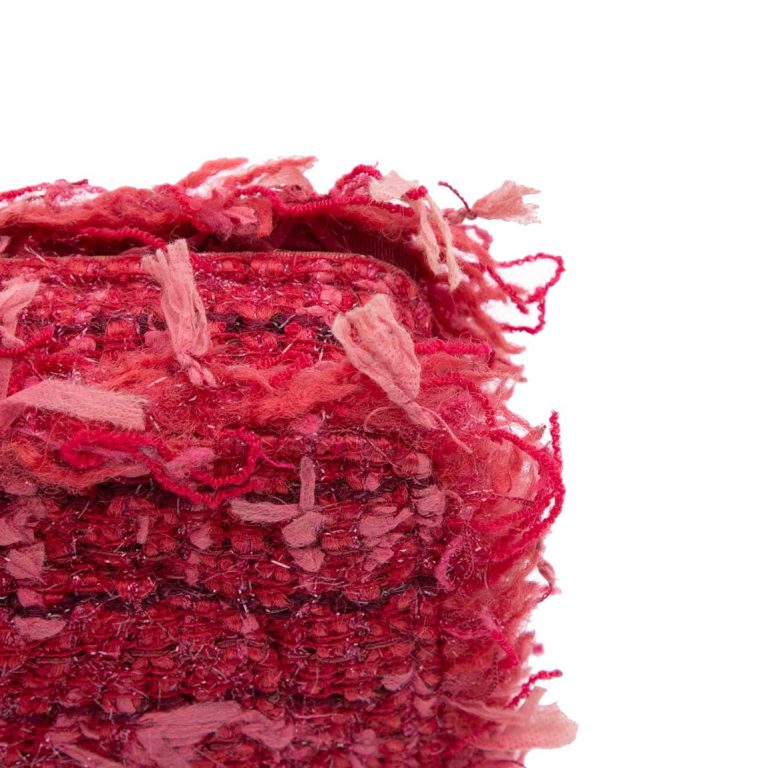 Chanel Wallet On Chain Tweed Pink / Red Signs of wear | Sell your designer bag