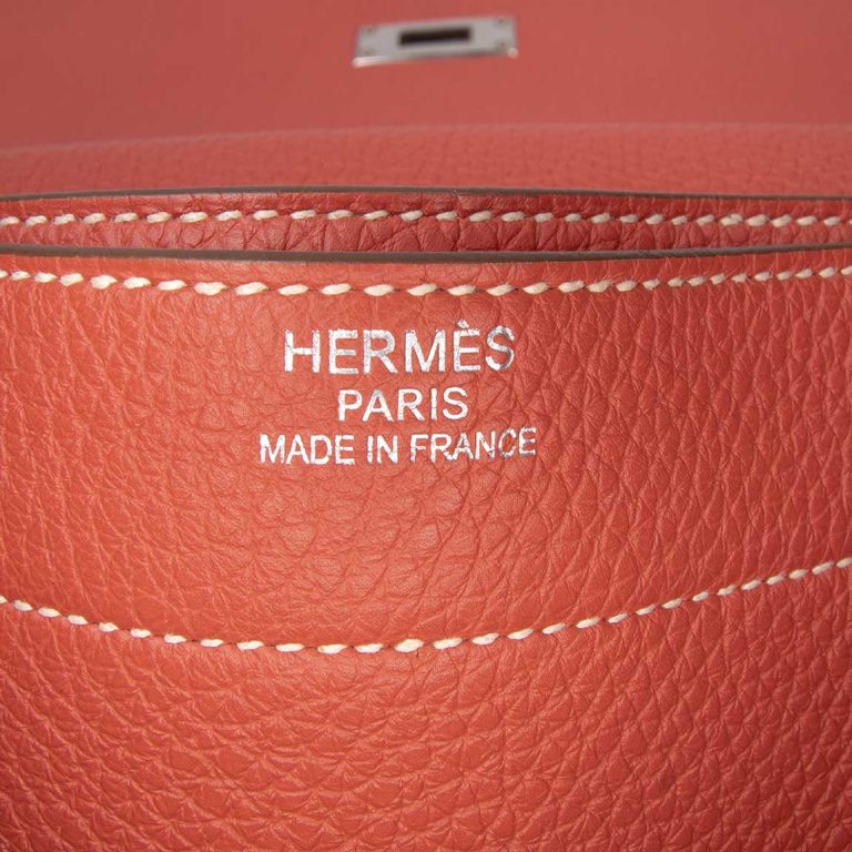 Hermès Dépêches 38 Togo Brique Logo | Sell your designer bag