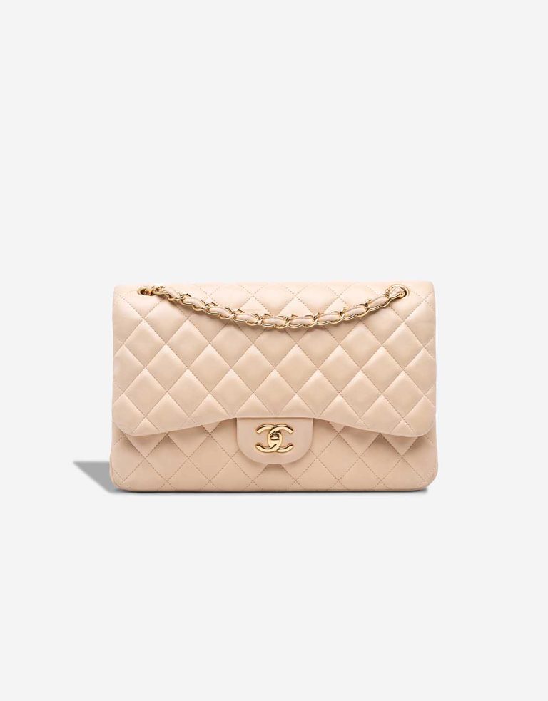Chanel Timeless Jumbo Lamb Light Pink Front | Sell your designer bag