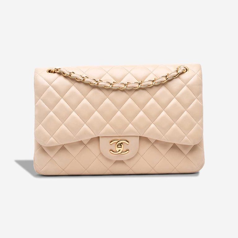 Chanel Timeless Jumbo Lamb Light Pink Front | Sell your designer bag
