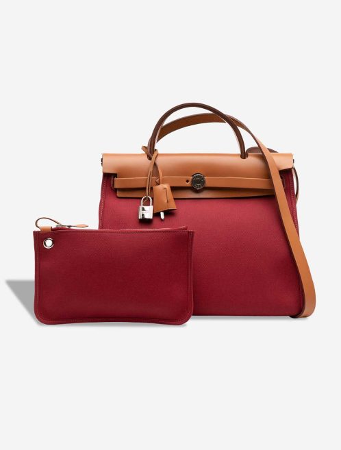 Hermès Herbag 31 Toile / Vache Hunter Rouge H Front | Sell your designer bag