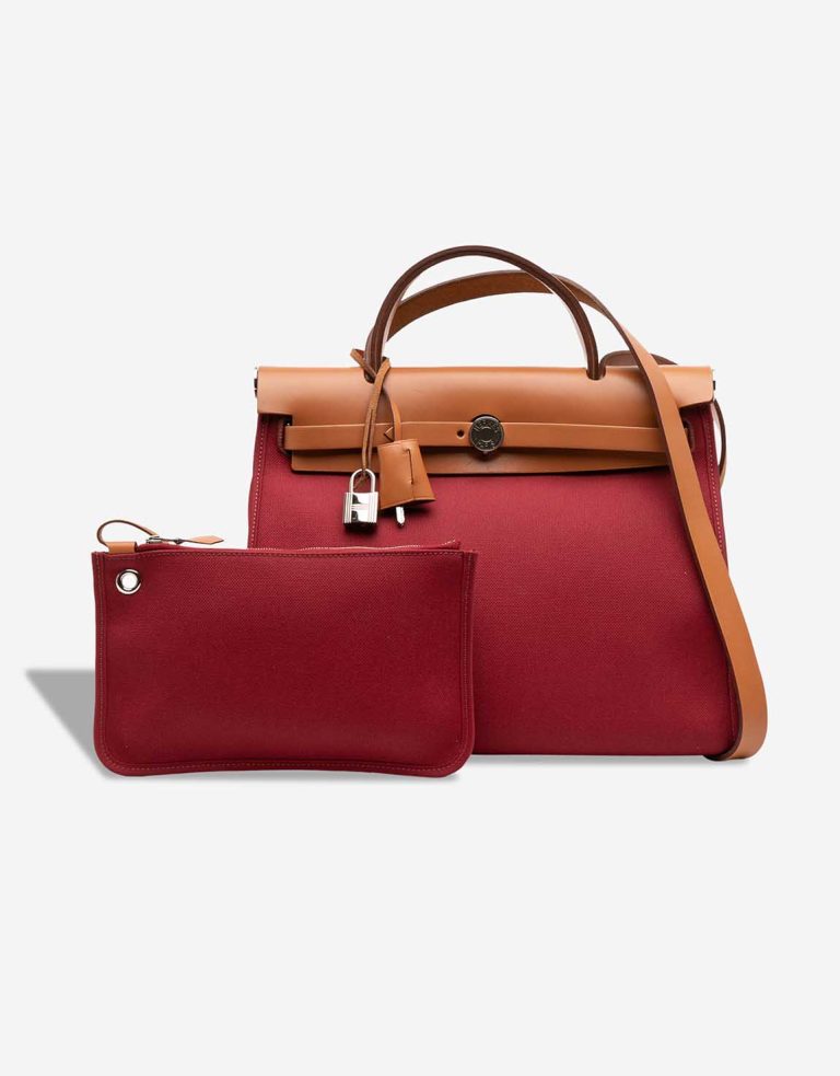 Hermès Herbag 31 Toile / Vache Hunter Rouge H Front | Sell your designer bag
