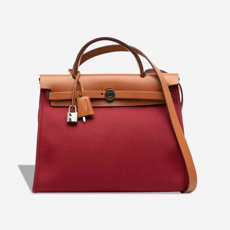 Hermès Herbag 31 Toile / Vache Hunter Rouge H Front | Sell your designer bag