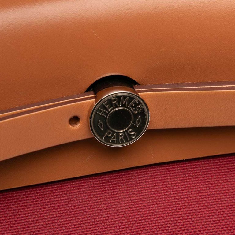 Hermès Herbag 31 Toile / Vache Hunter Rouge H Closing System | Sell your designer bag