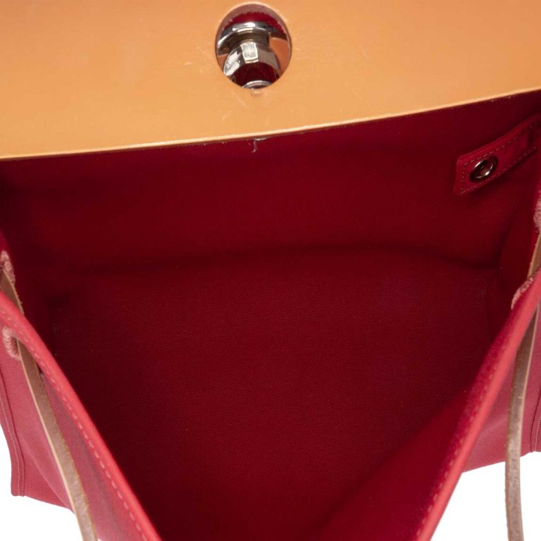 Hermès Herbag 31 Toile / Vache Hunter Rouge H Inside | Sell your designer bag