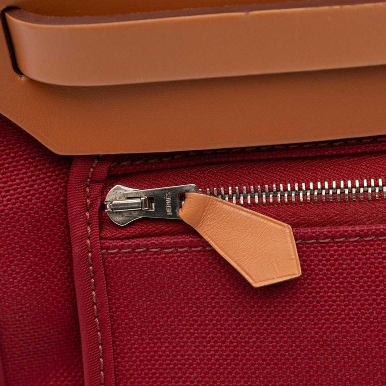 Hermès Herbag 31 Toile / Vache Hunter Rouge H Signs of wear | Sell your designer bag