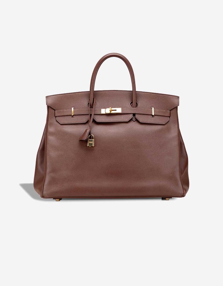 Hermès Birkin 40 Courchevel Marron Front | Sell your designer bag