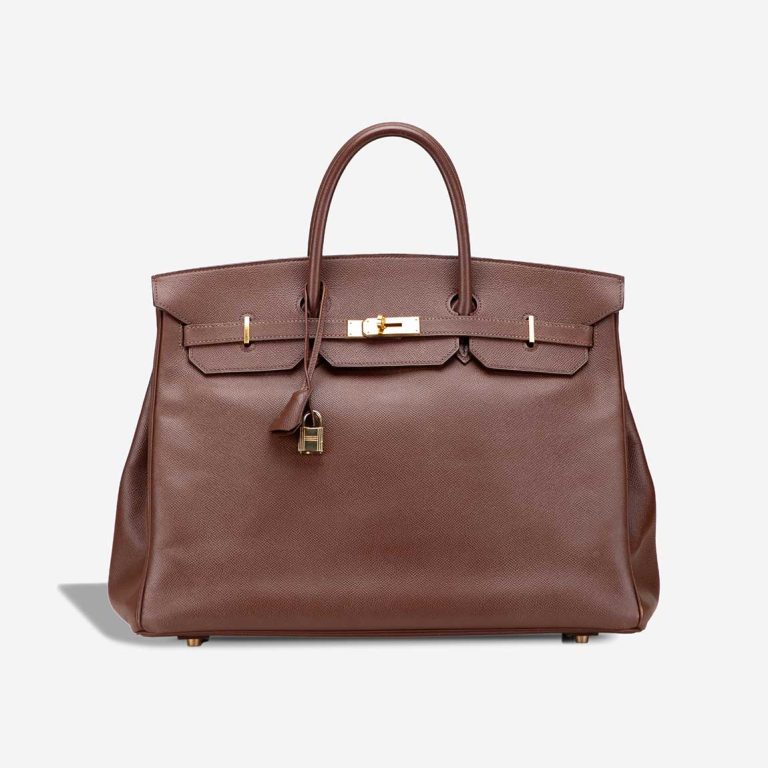 Hermès Birkin 40 Courchevel Marron Front | Sell your designer bag
