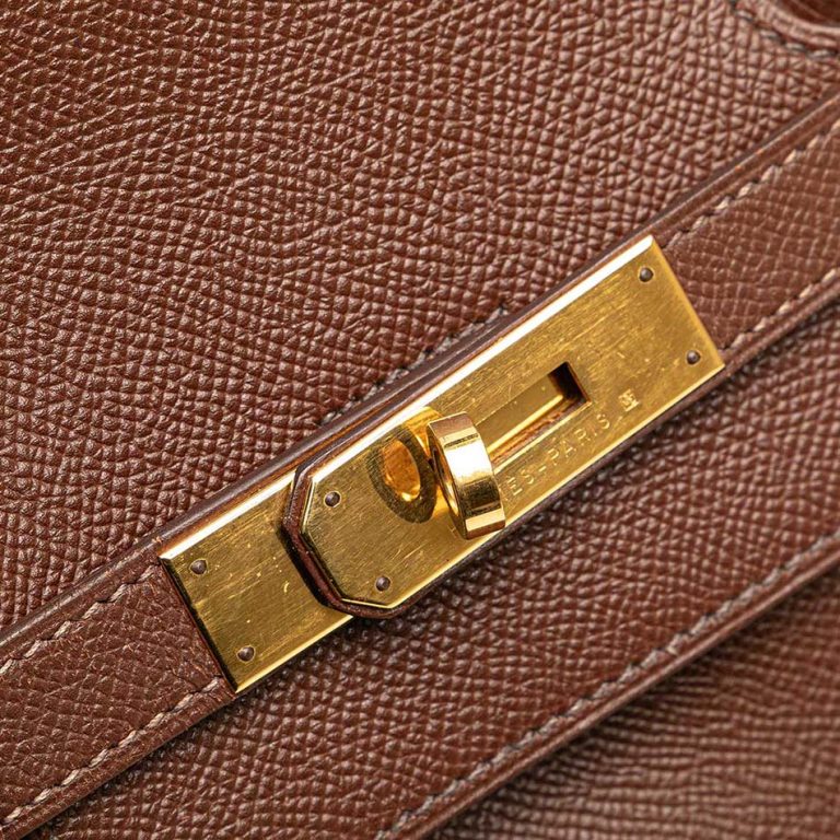 Hermès Birkin 40 Courchevel Marron Front | Sell your designer bag