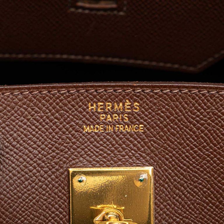 Hermès Birkin 40 Courchevel Marron Logo | Sell your designer bag