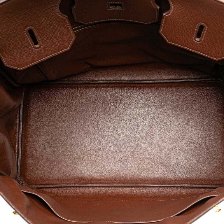 Hermès Birkin 40 Courchevel Marron Inside | Sell your designer bag