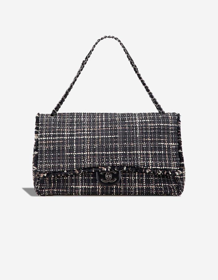 Chanel Timeless XXL Tweed Black / White Front | Sell your designer bag