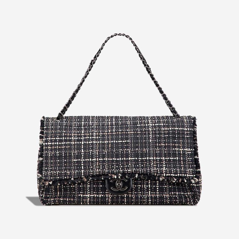 Chanel Timeless XXL Tweed Black / White Front | Sell your designer bag