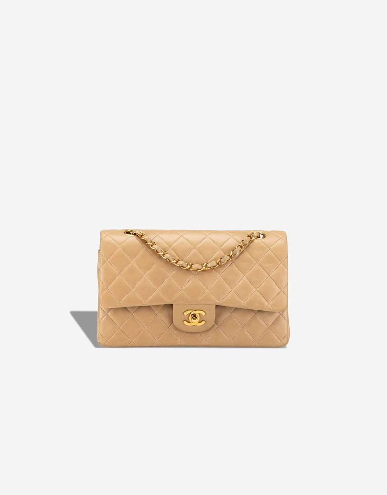 Chanel Timeless Medium Lamb Beige Front | Sell your designer bag
