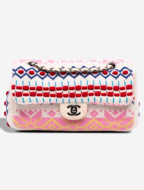 Chanel Timeless Medium Fabric White / Pink / Red / Blue Front | Sell your designer bag