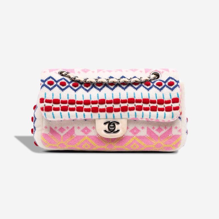 Chanel Timeless Medium Fabric White / Pink / Red / Blue Front | Sell your designer bag