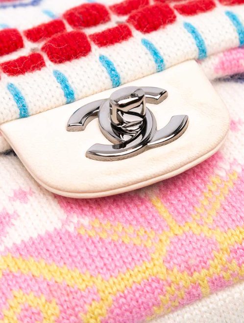 Chanel Timeless Medium Fabric White / Pink / Red / Blue Closing System | Sell your designer bag