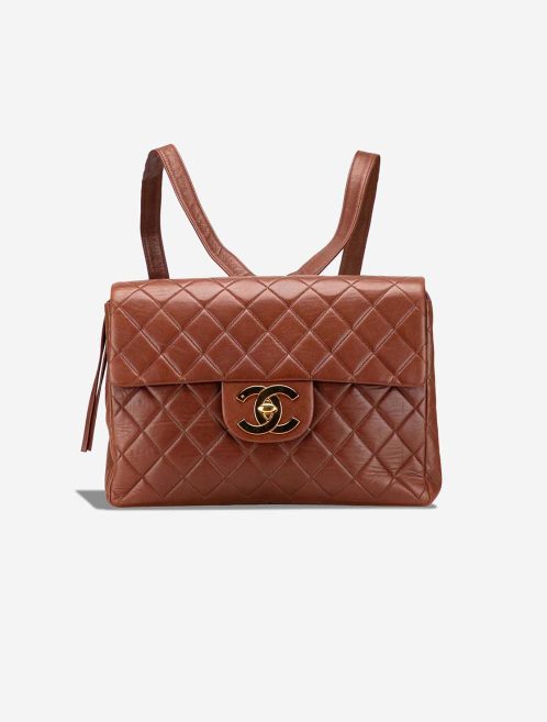 Chanel Timeless Jumbo Lamb Brown Front | Sell your designer bag