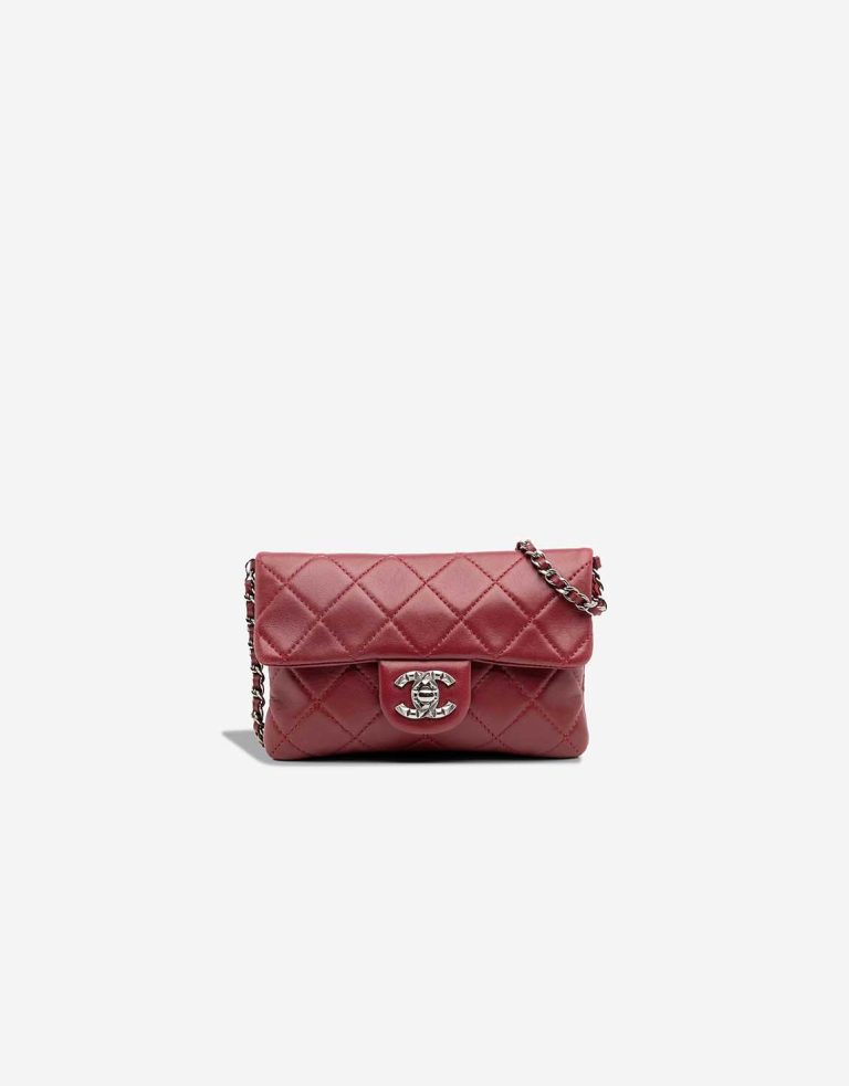 Chanel Flap Bag Mini Lamb Bordeaux Front | Sell your designer bag