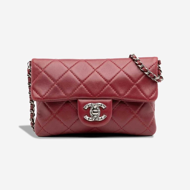 Chanel Flap Bag Mini Lamb Bordeaux Front | Sell your designer bag