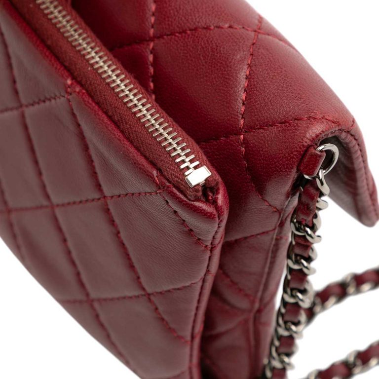 Chanel Flap Bag Mini Lamb Bordeaux Front | Sell your designer bag