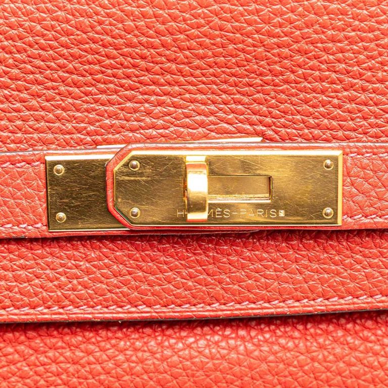 Hermès Kelly 35 Togo Géranium Closing System | Sell your designer bag