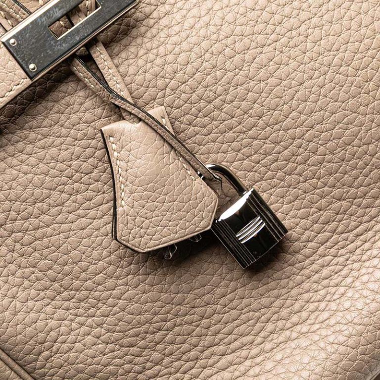 Hermès Birkin 30 Clémence Argile Signs of wear | Sell your designer bag