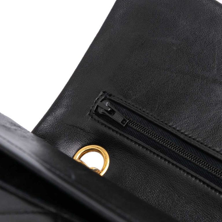 Chanel Timeless Medium Lamb Black Signs of wear | Sell your designer bag