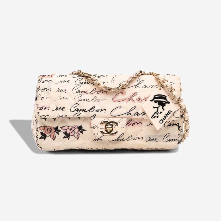 Chanel Timeless Small Fabric Beige / Pink Front | Sell your designer bag