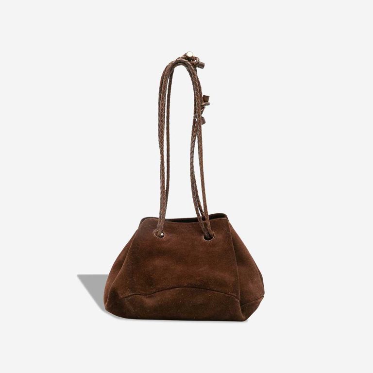 Bottega Veneta Bucket Bag Suede Brown Front | Sell your designer bag