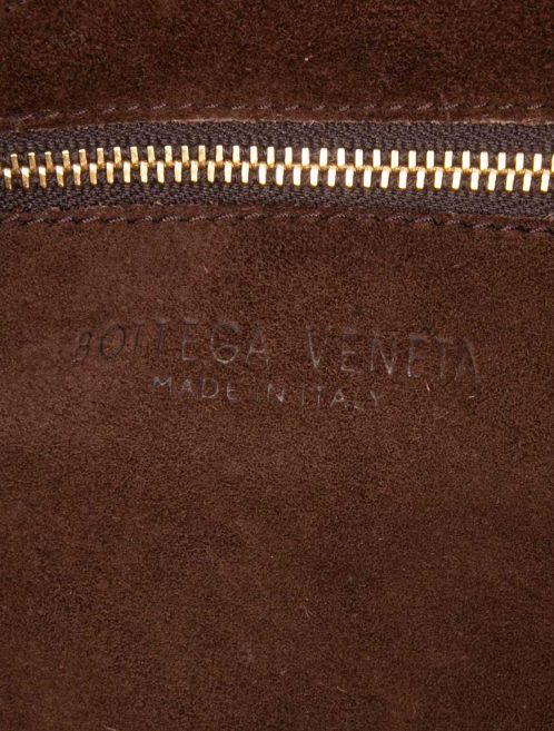 Bottega Veneta Bucket Bag Suede Brown Logo | Sell your designer bag