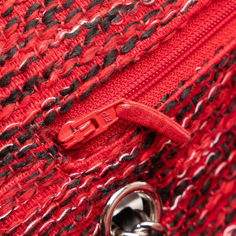 Chanel Timeless Small Tweed Red Signs of wear | Sell your designer bag