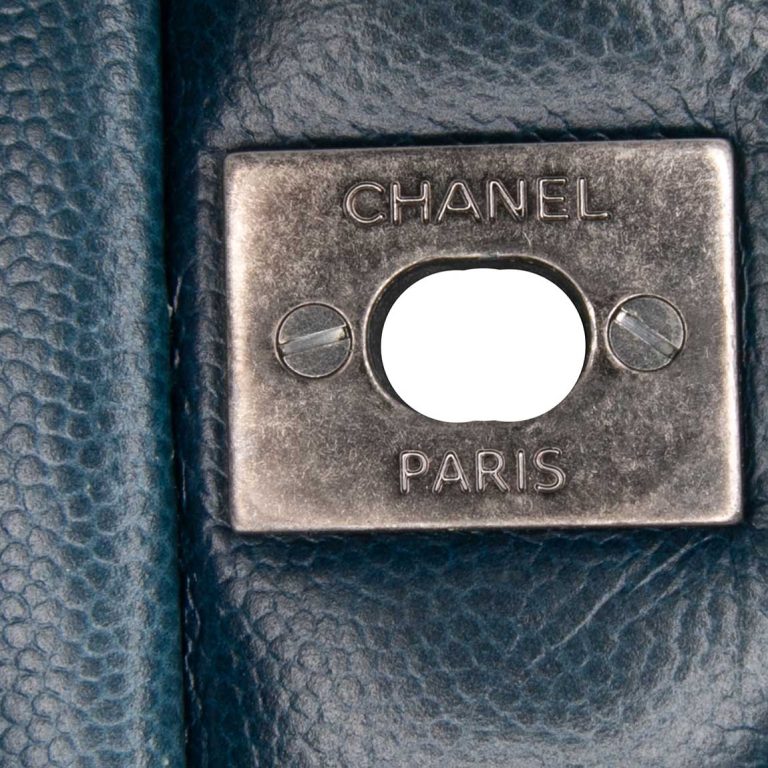 Chanel Timeless Mini Square Lamb Dark Green / Blue Closing System | Sell your designer bag