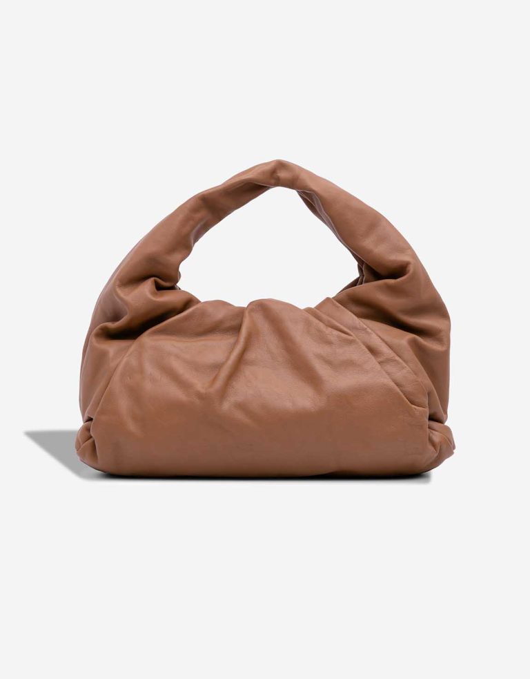 Bottega Veneta Pouch Large Lamb Brown Front | Sell your designer bag