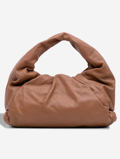 Bottega Veneta Pouch Large Lamb Brown Front | Sell your designer bag