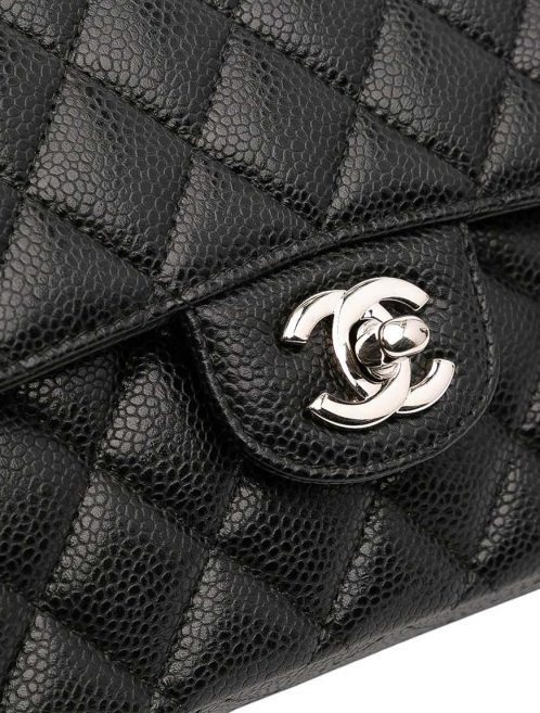 Chanel Timeless Medium Caviar Black Closing System | Sell your designer bag