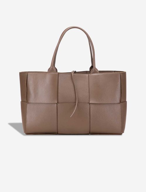 Bottega Veneta Arco Tote Medium Calf Brown Front | Sell your designer bag