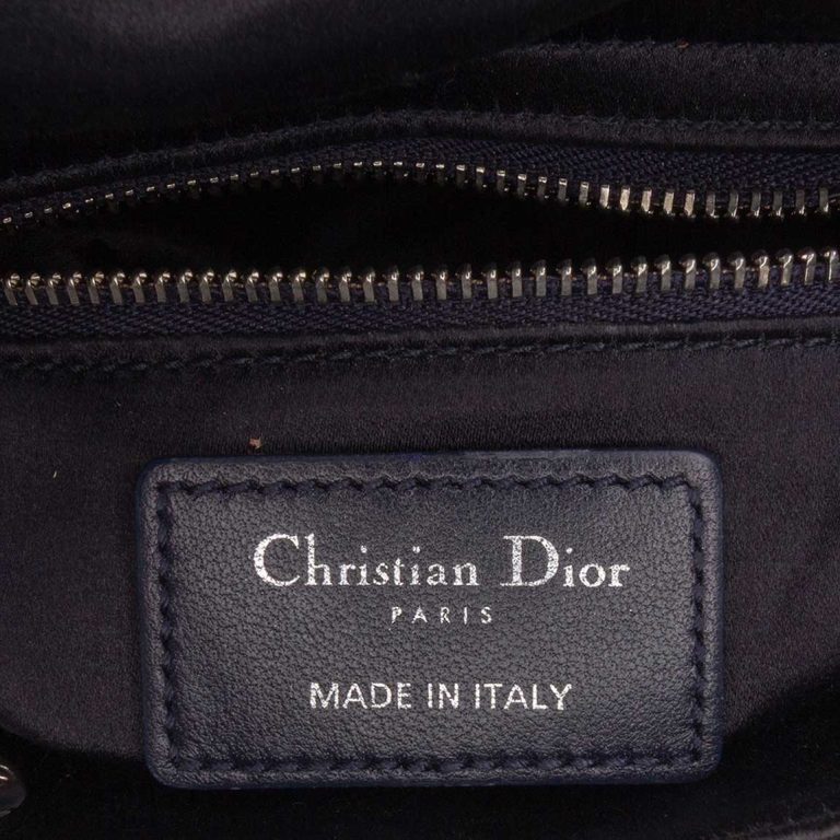 Dior Lady Mini Satin Black Logo | Sell your designer bag