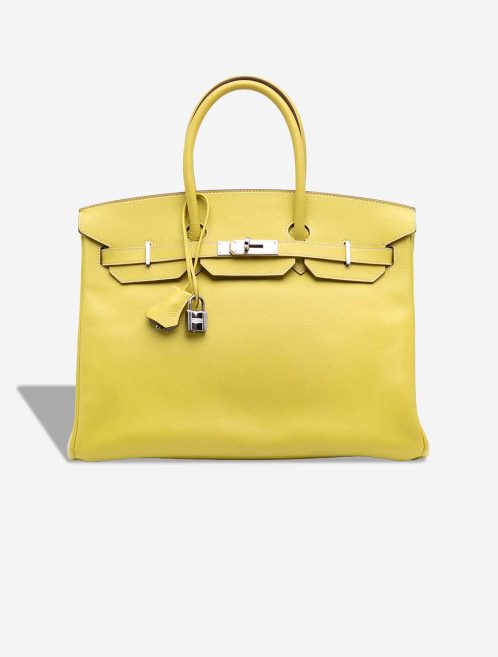 Hermès Birkin 35 Epsom Leahter Lime Front | Sell your designer bag