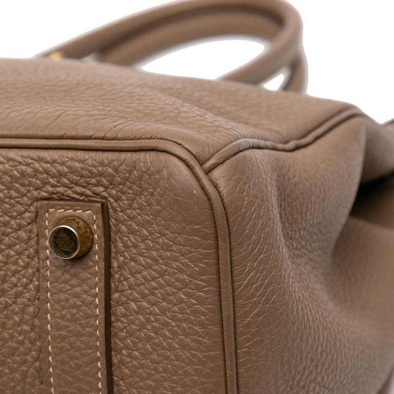 Hermès Birkin 35 Togo Étoupe Signs of wear | Sell your designer bag