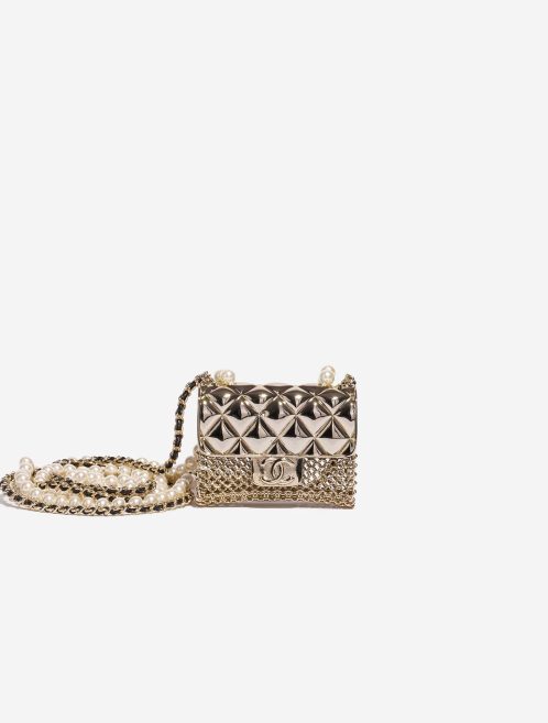 Pre-owned Chanel bag Timeless Micro Metal Gold Tone Gold | Sell your designer bag on Saclab.com