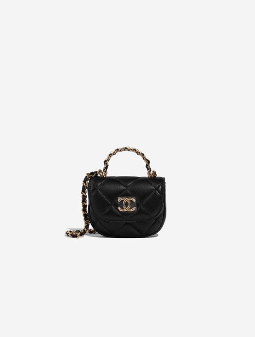 Pre-owned Chanel bag Timeless Micro Handle Lamb Black Black | Sell your designer bag on Saclab.com