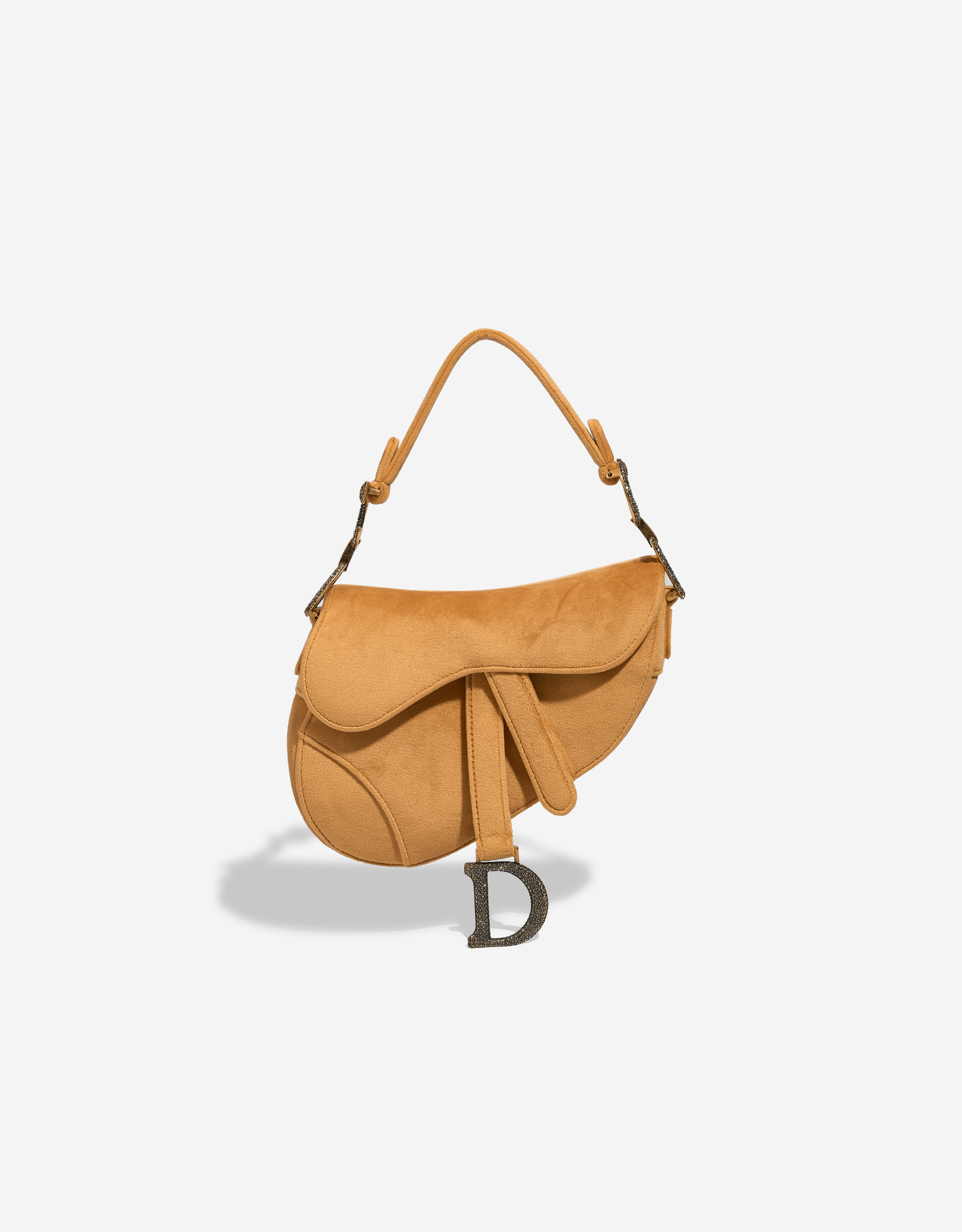 Dior Saddle グローブ Dior Saddle Mini Velvet Camel | SACLÀB
