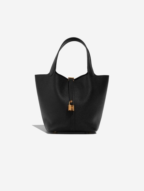 Pre-owned Hermès bag Picotin 22 Clémence Black Black | Sell your designer bag on Saclab.com
