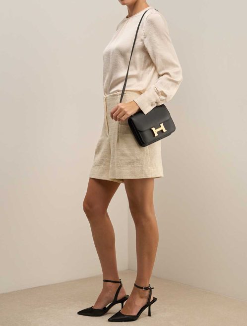 Hermès Constance 18 Epsom Black on Model | Sell your designer bag