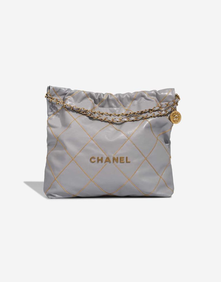Chanel 22 Large Calf Grey Front | Sell your designer bag