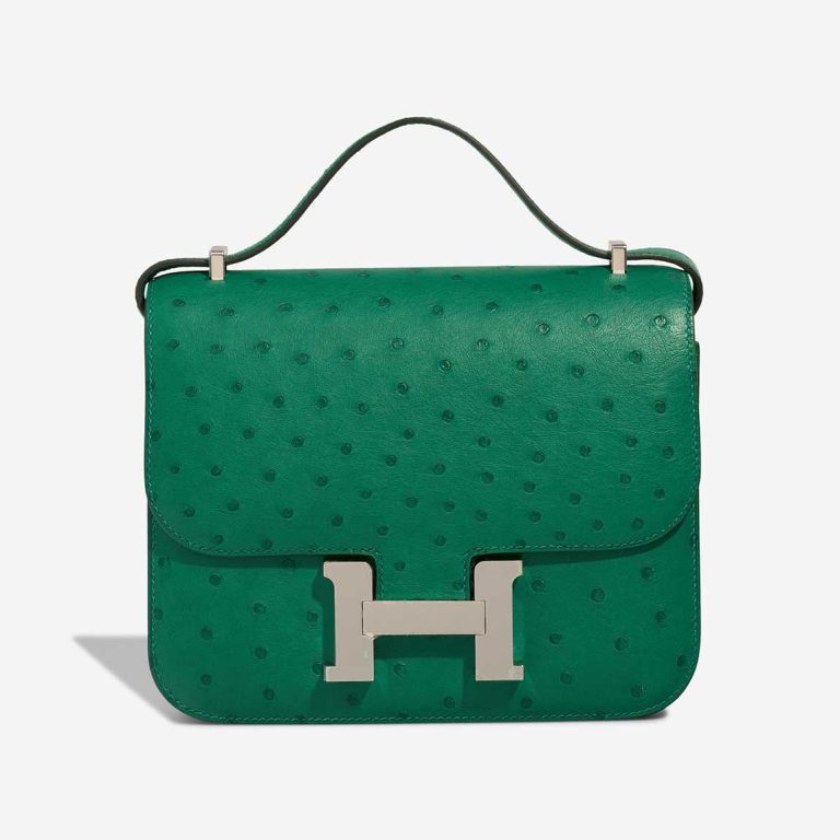 Hermès Constance 18 Ostrich Green Front | Sell your designer bag