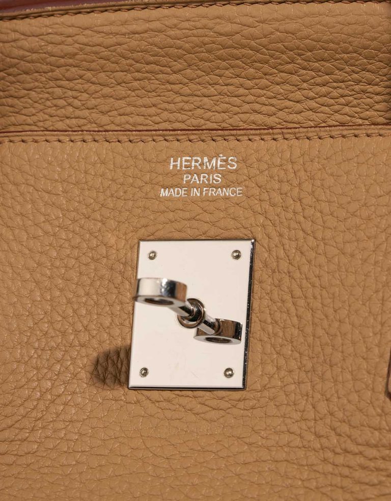 Hermès Birkin 40 Taurillon Clémence Tabac Camel Logo | Sell your designer bag