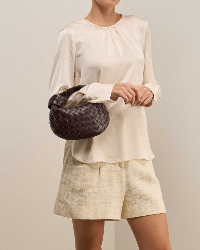 Bottega Veneta Jodie Mini Lamb Dark Burgundy Front | Sell your designer bag